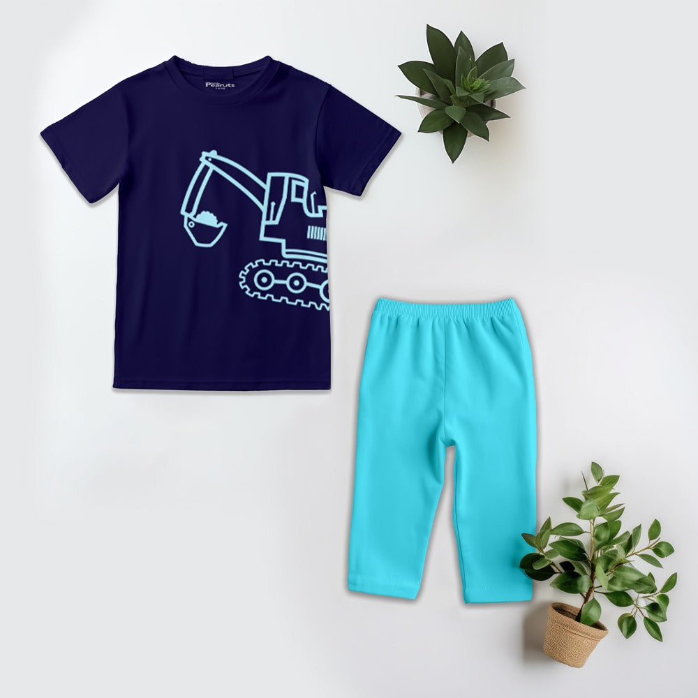 Kids Soft Cotton Crane Pajama Suit