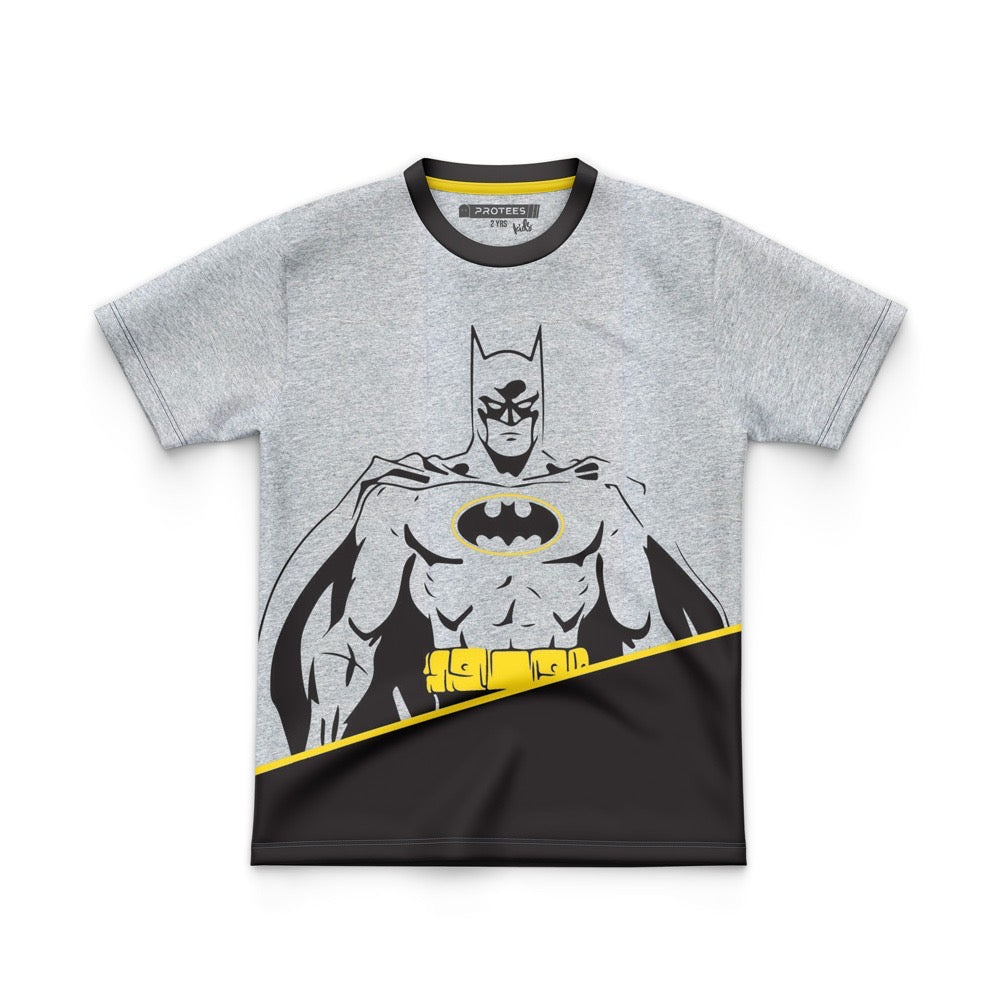 JUNIOR COTTON HEATHER GREY BATMAN TEE