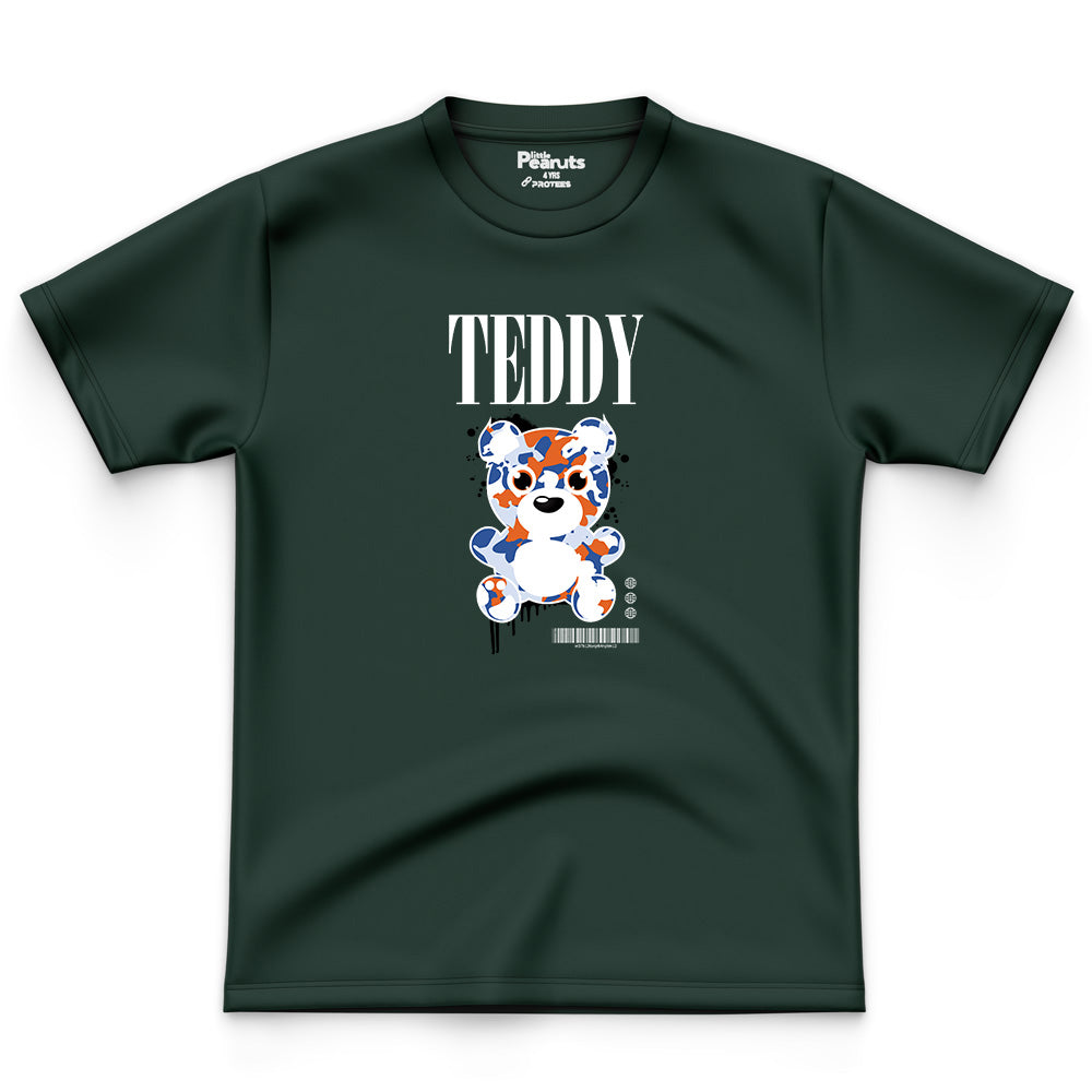 COTTON - ORANGE & BLUE TEDDY TEE