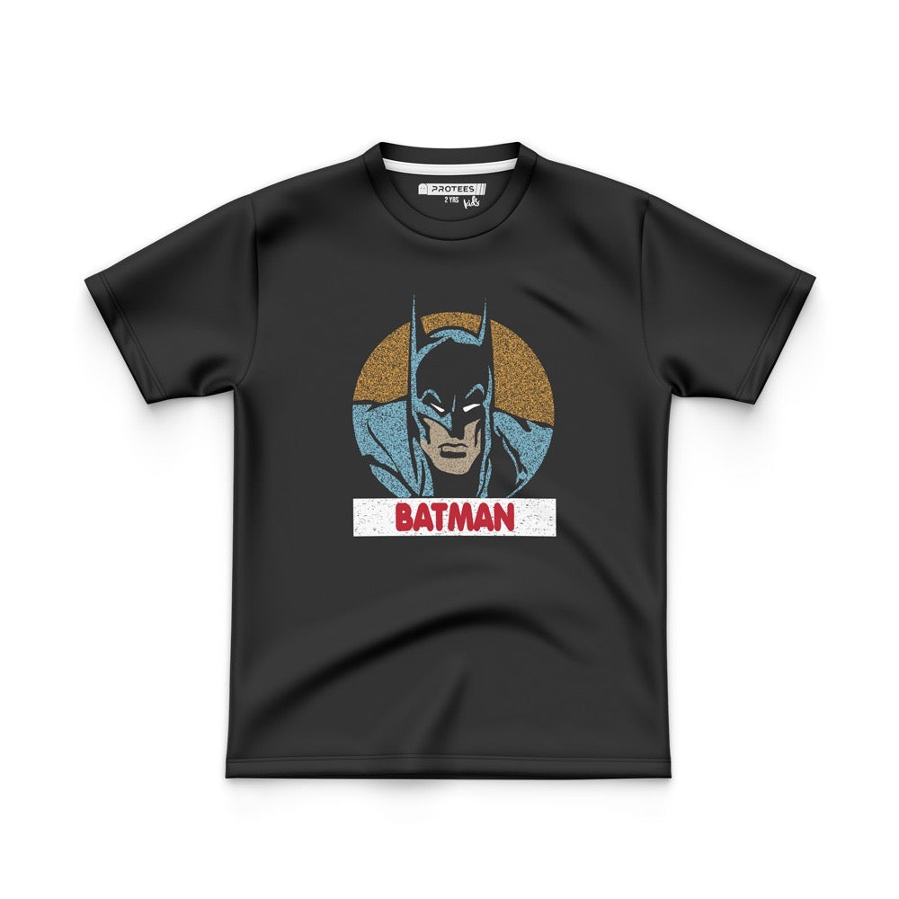 JUNIOR COTTON BLACK BATMAN COMIC TEE