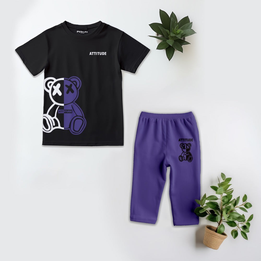 Kids Soft Cotton Little Teddy Pajama Suit