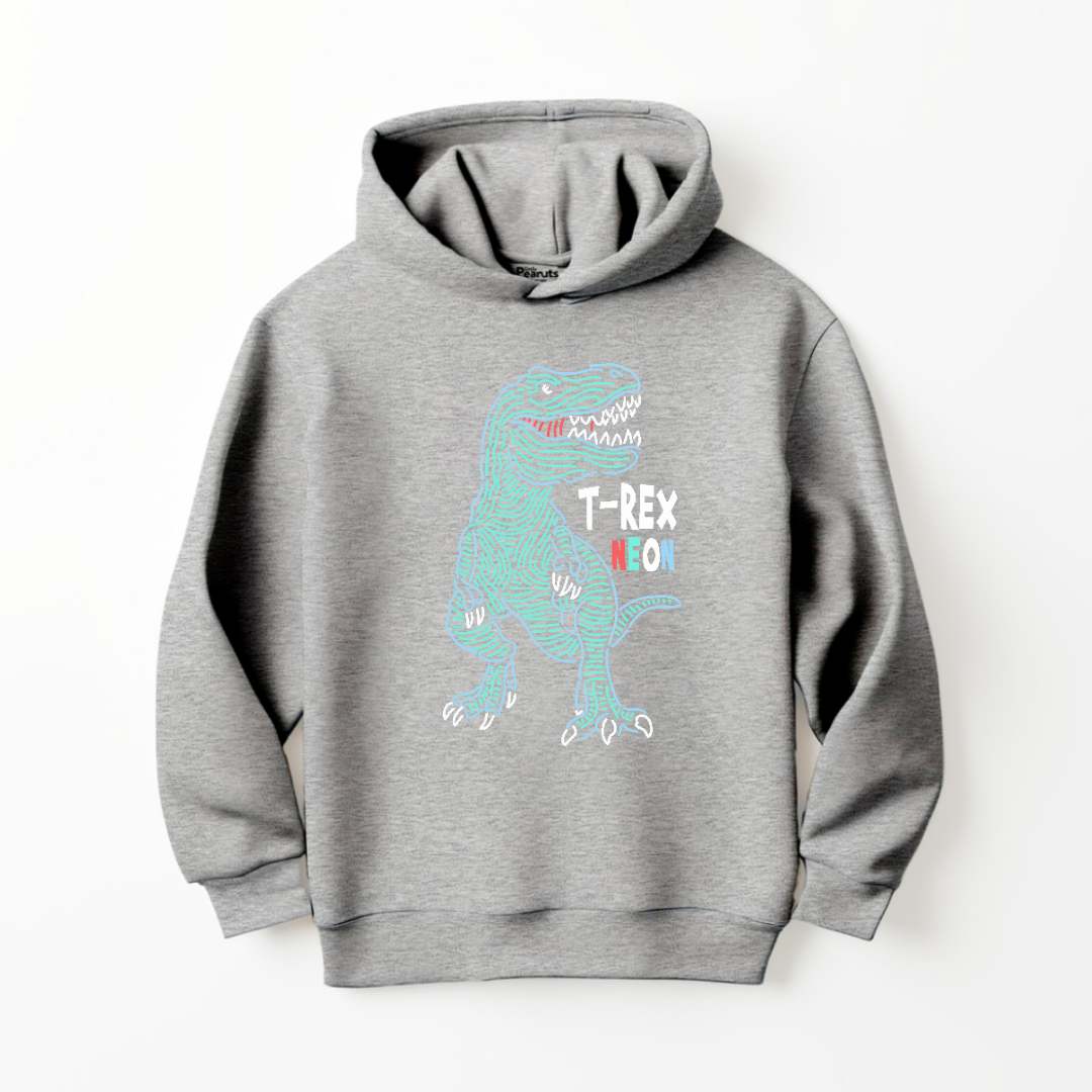 DTF T-REX NEON DINO HOODIE