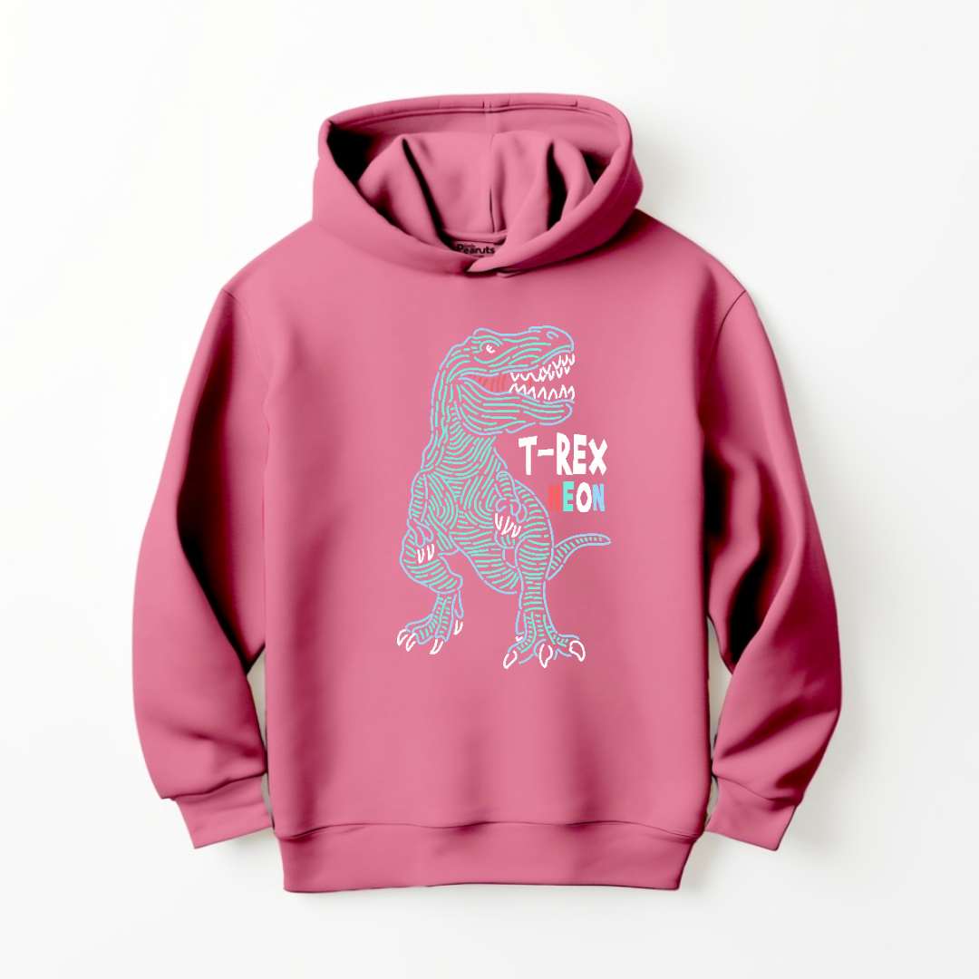 DTF T-REX NEON DINO HOODIE