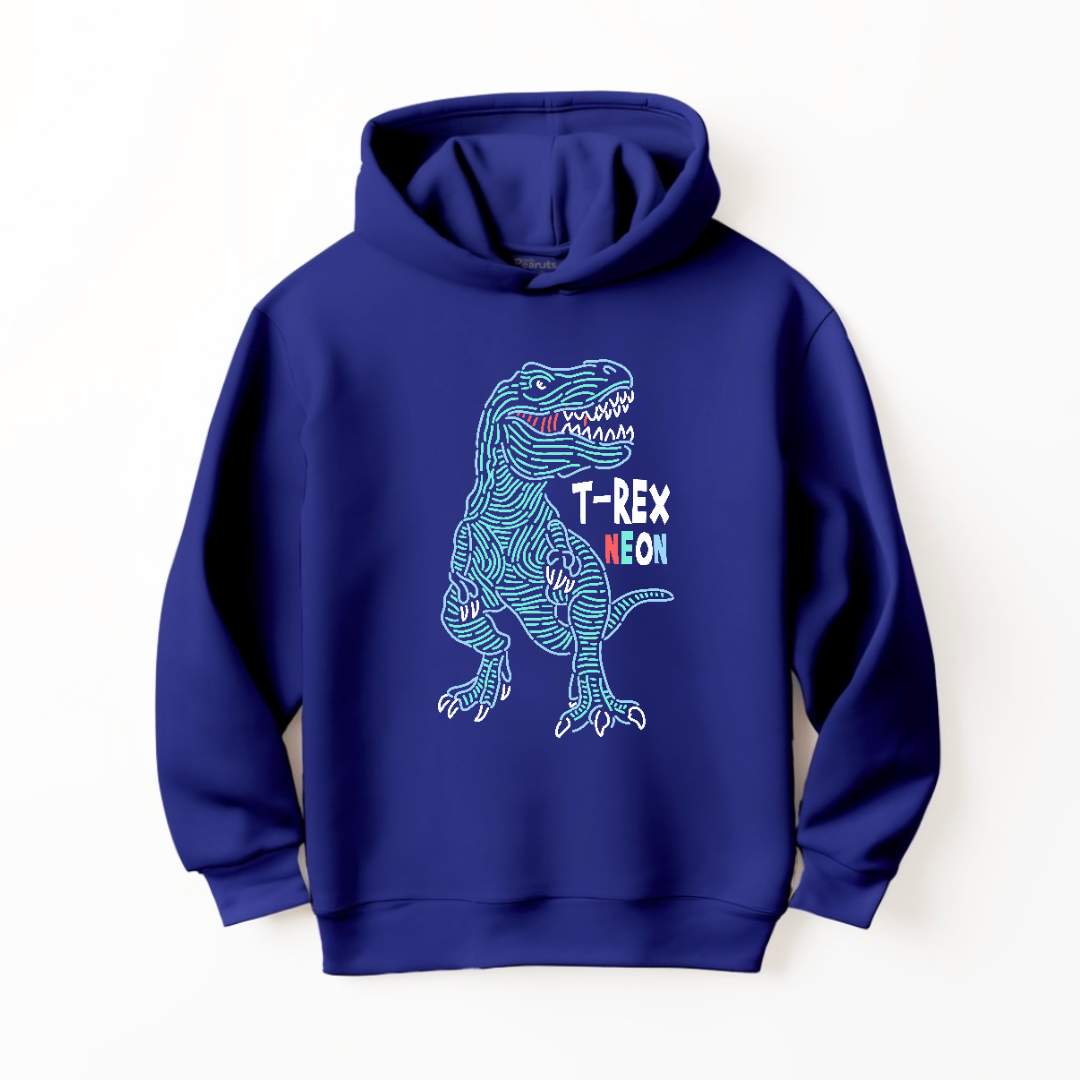DTF T-REX NEON DINO HOODIE