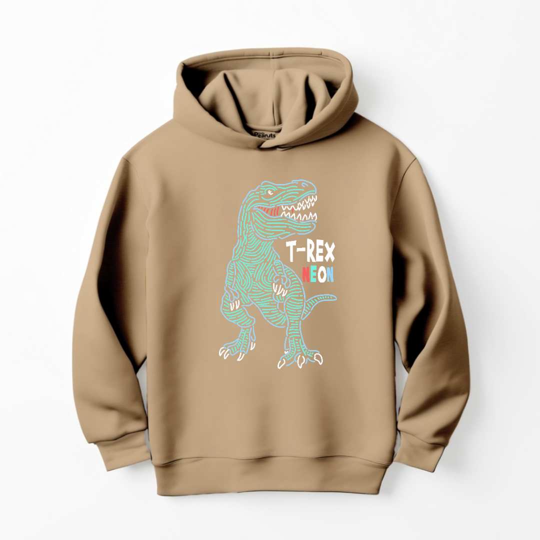 DTF T-REX NEON DINO HOODIE