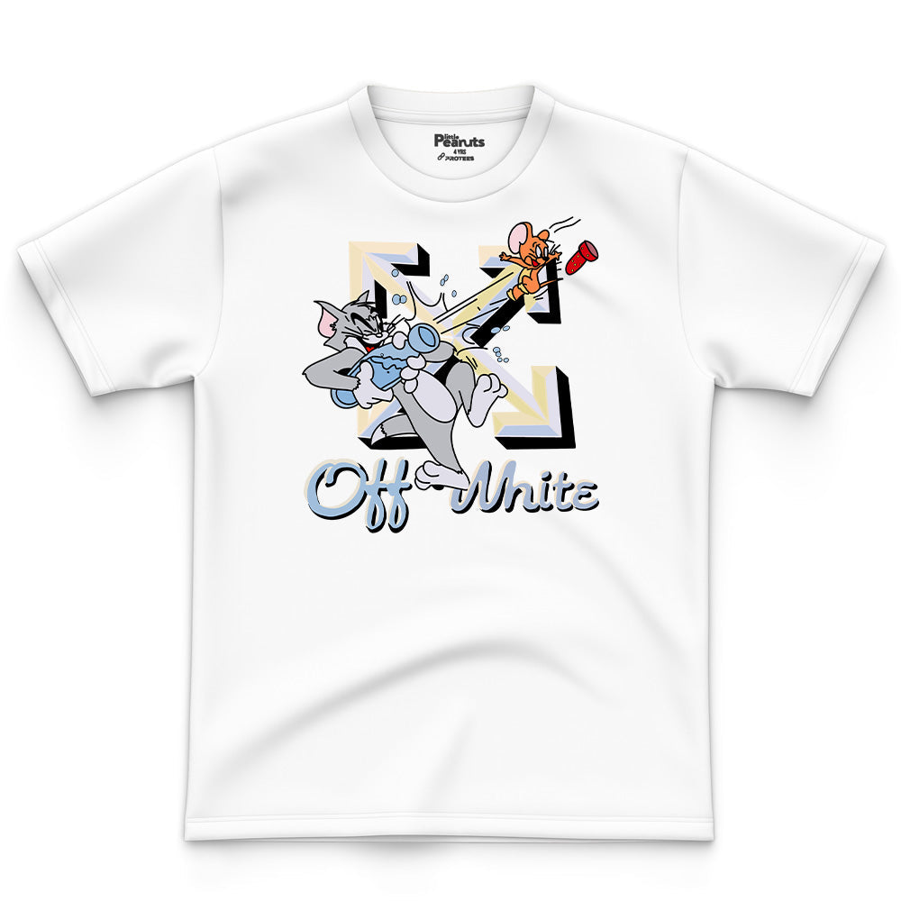 COTTON - TOM & JERRY OFF WHITE TEE