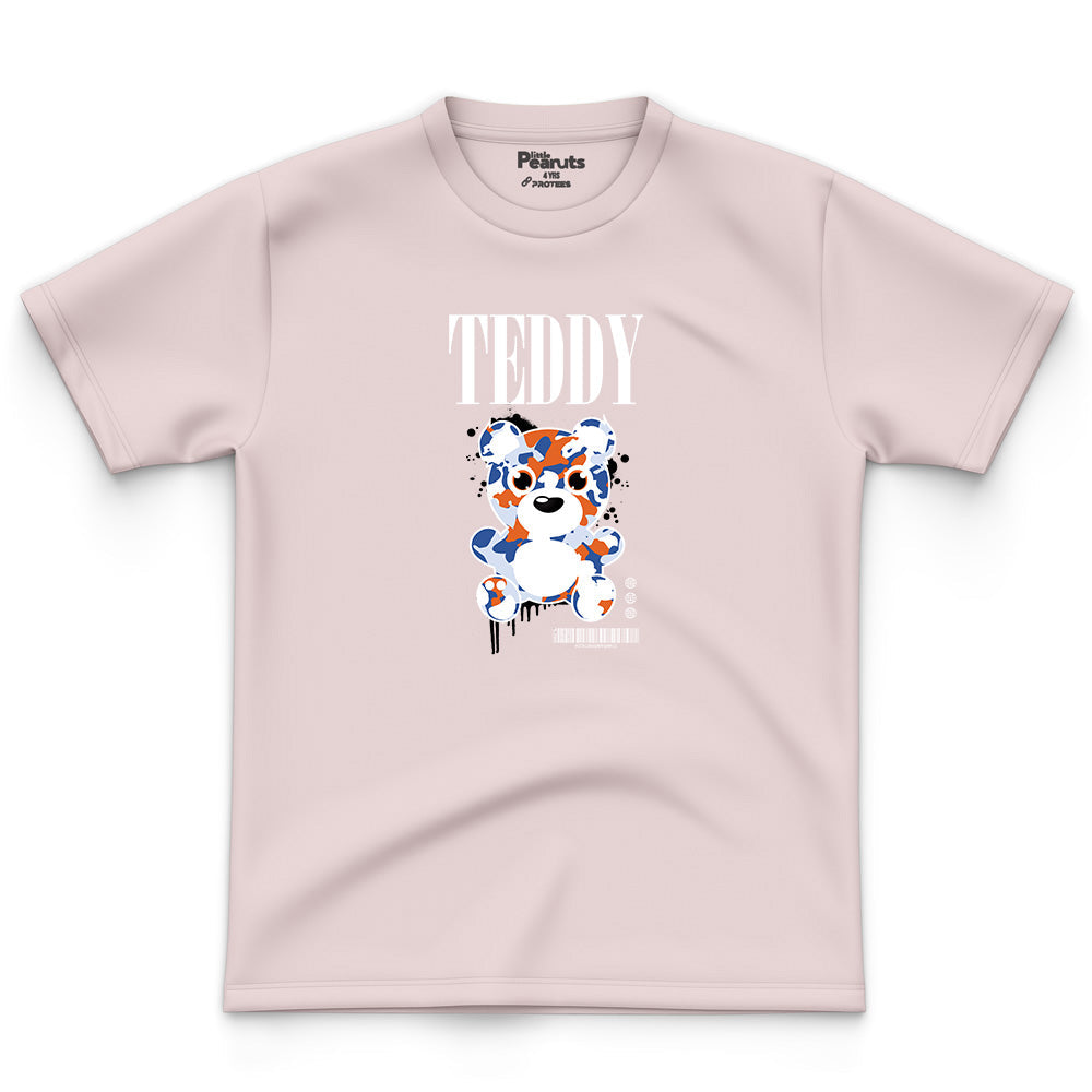 COTTON - ORANGE & BLUE TEDDY TEE