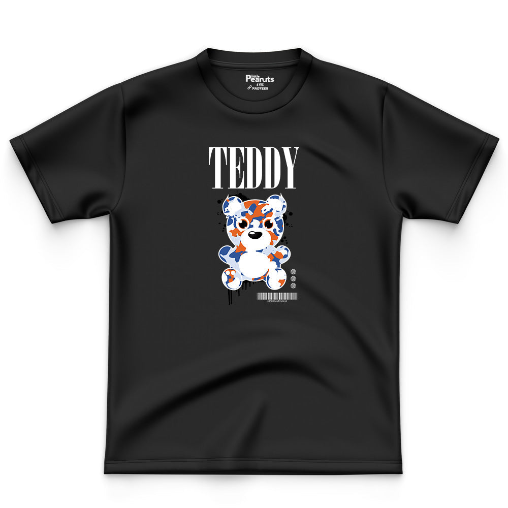 COTTON - ORANGE & BLUE TEDDY TEE