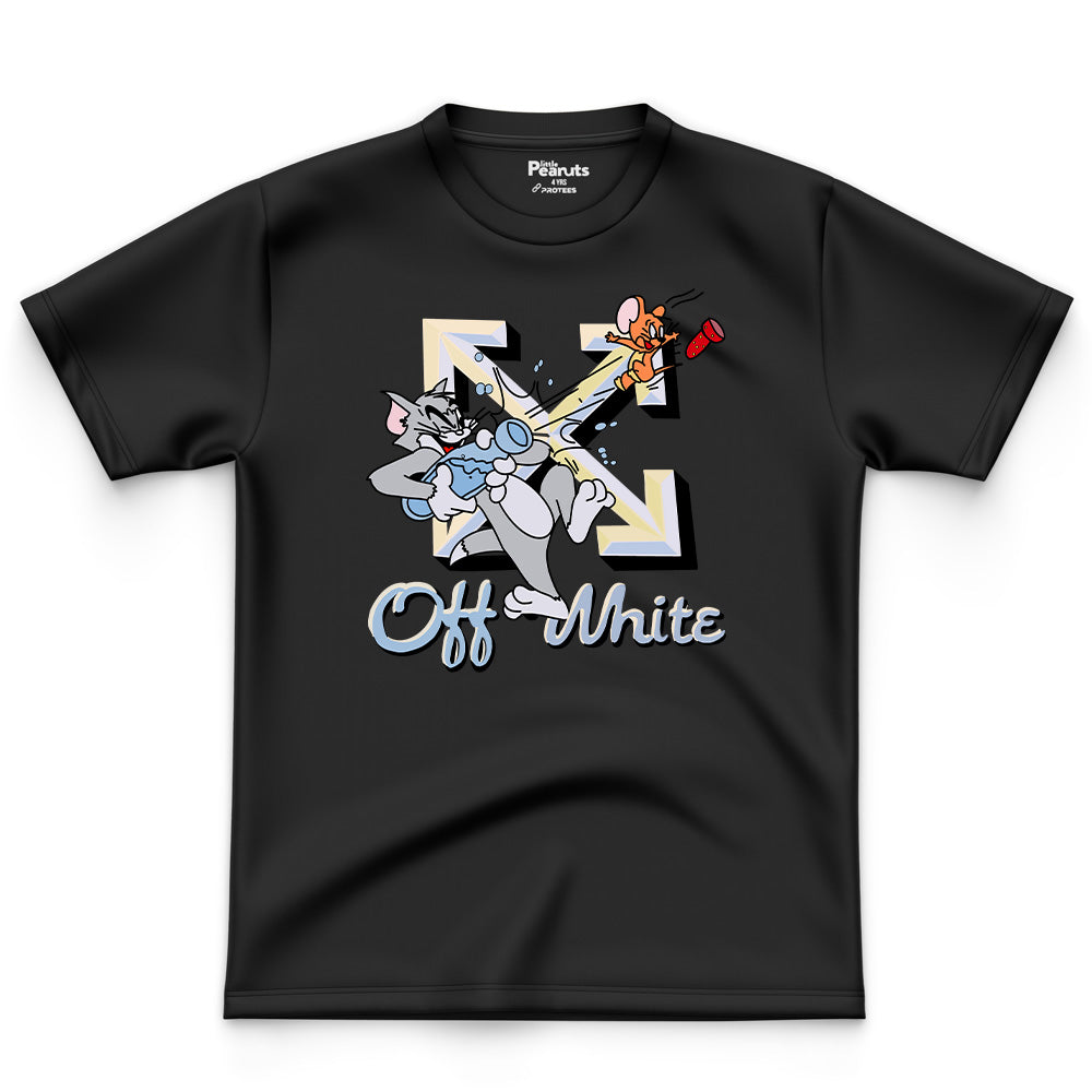 COTTON - TOM & JERRY OFF WHITE TEE