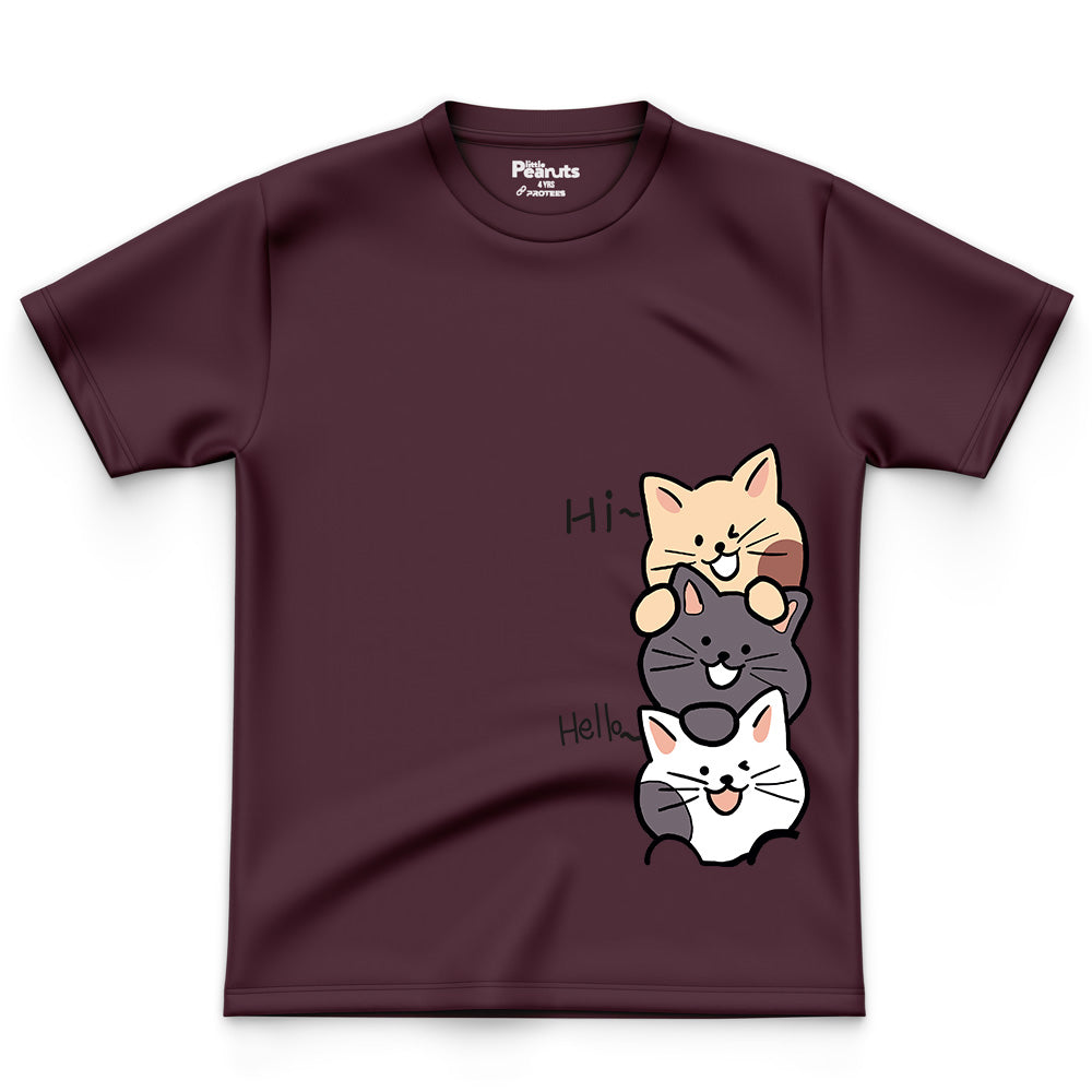 COTTON - HI CATS HELLO TEE