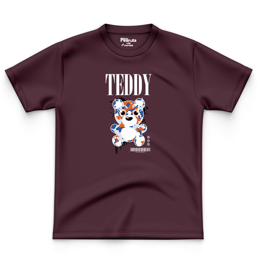 COTTON - ORANGE & BLUE TEDDY TEE