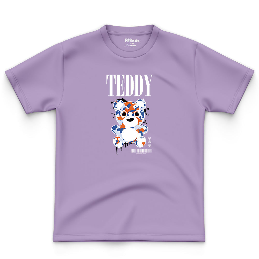 COTTON - ORANGE & BLUE TEDDY TEE