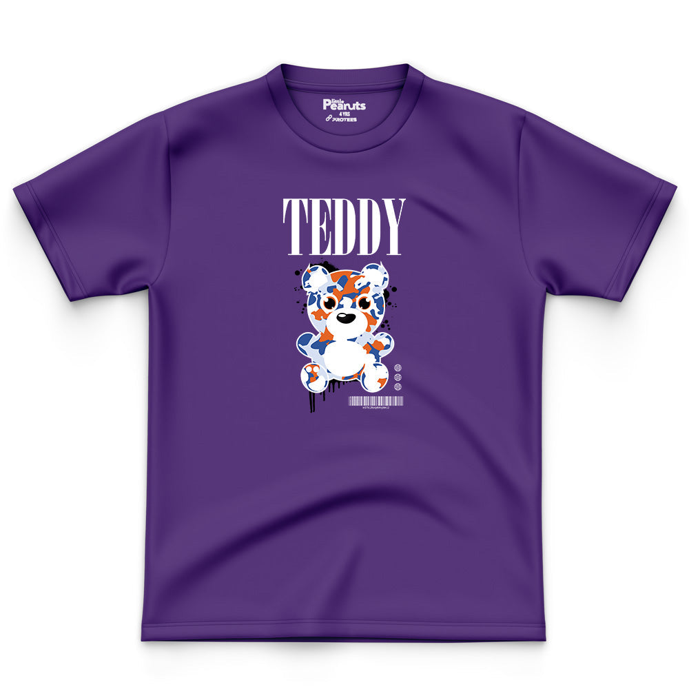 COTTON - ORANGE & BLUE TEDDY TEE