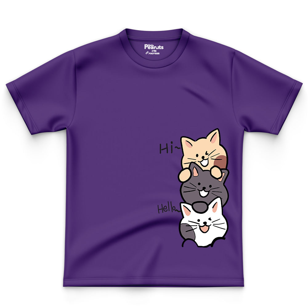 COTTON - HI CATS HELLO TEE