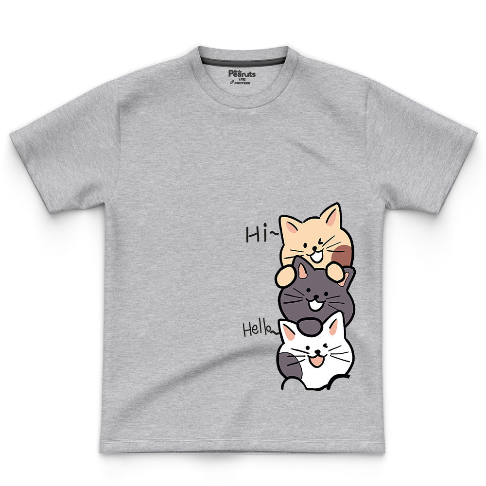 COTTON - HI CATS HELLO TEE