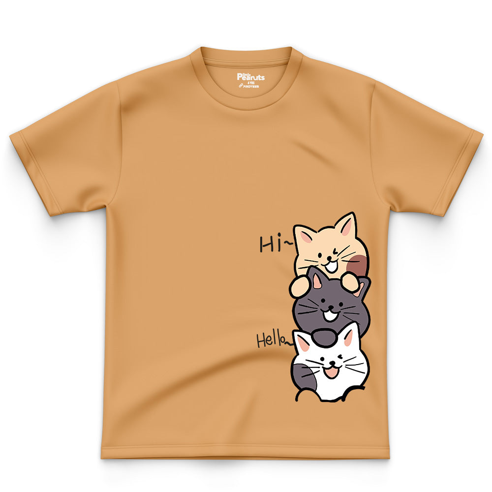 COTTON - HI CATS HELLO TEE
