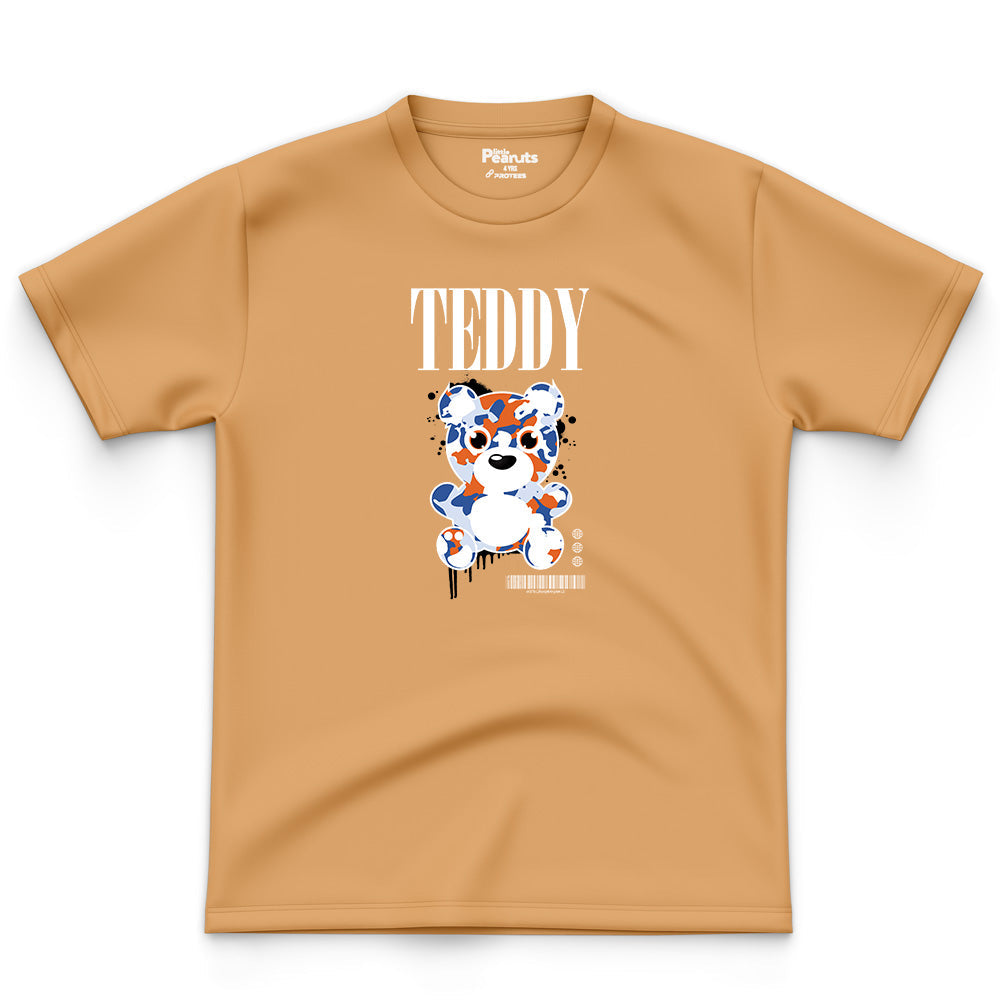 COTTON - ORANGE & BLUE TEDDY TEE