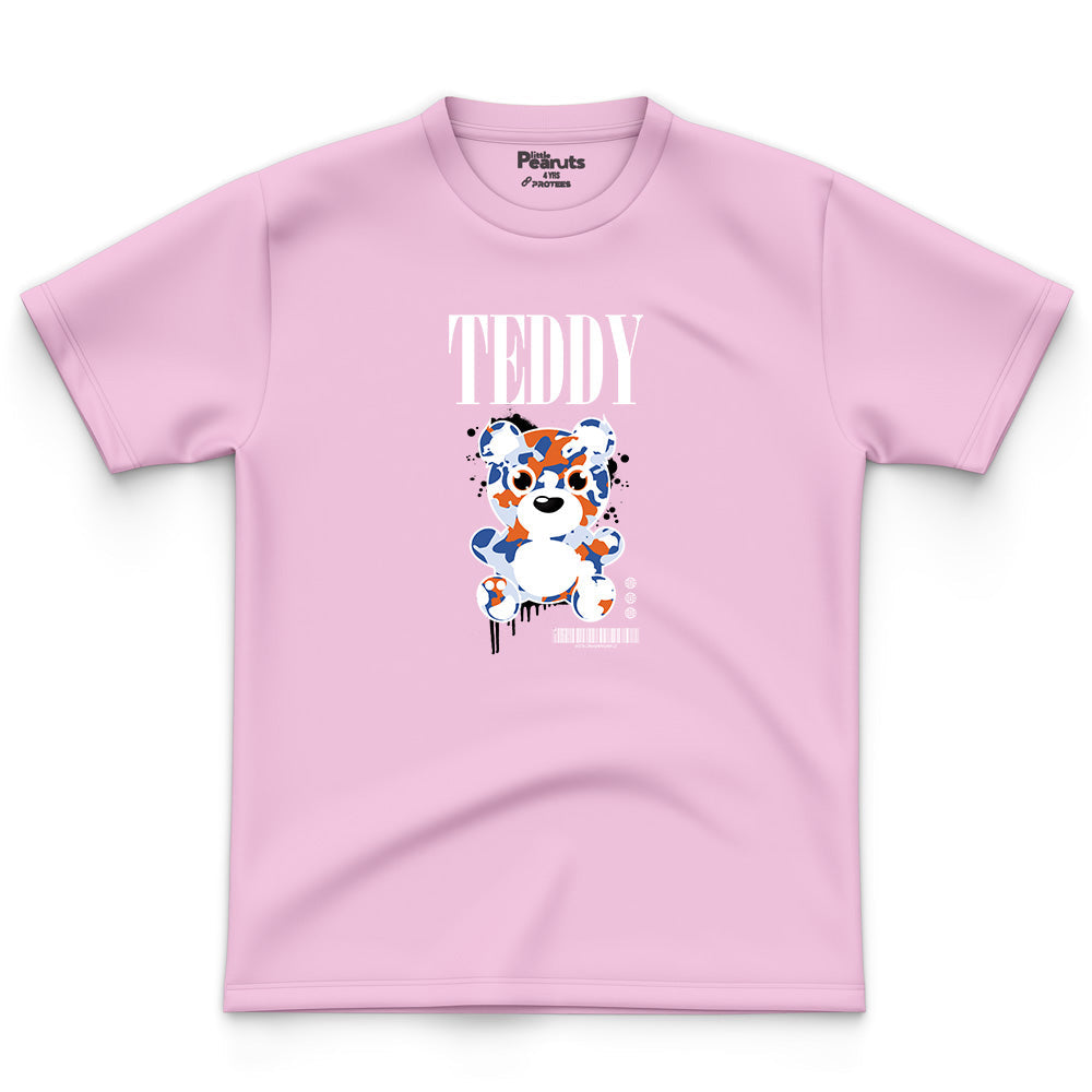 COTTON - ORANGE & BLUE TEDDY TEE