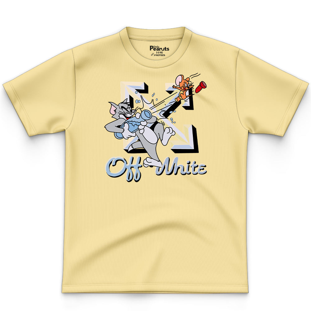 COTTON - TOM & JERRY OFF WHITE TEE