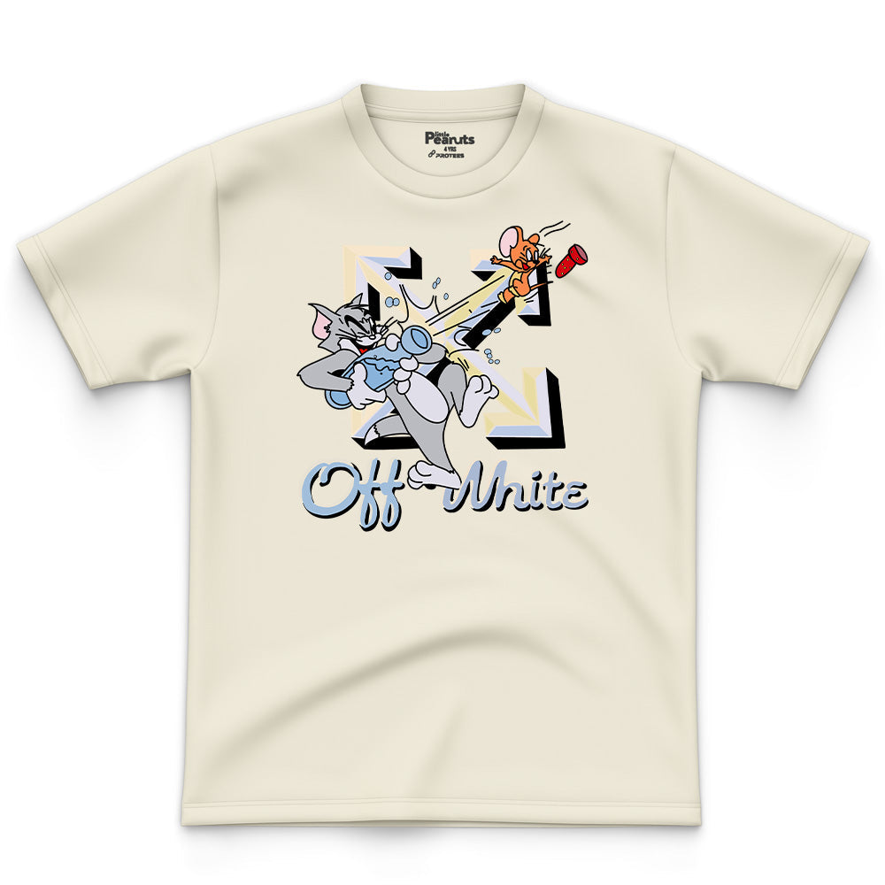 COTTON - TOM & JERRY OFF WHITE TEE