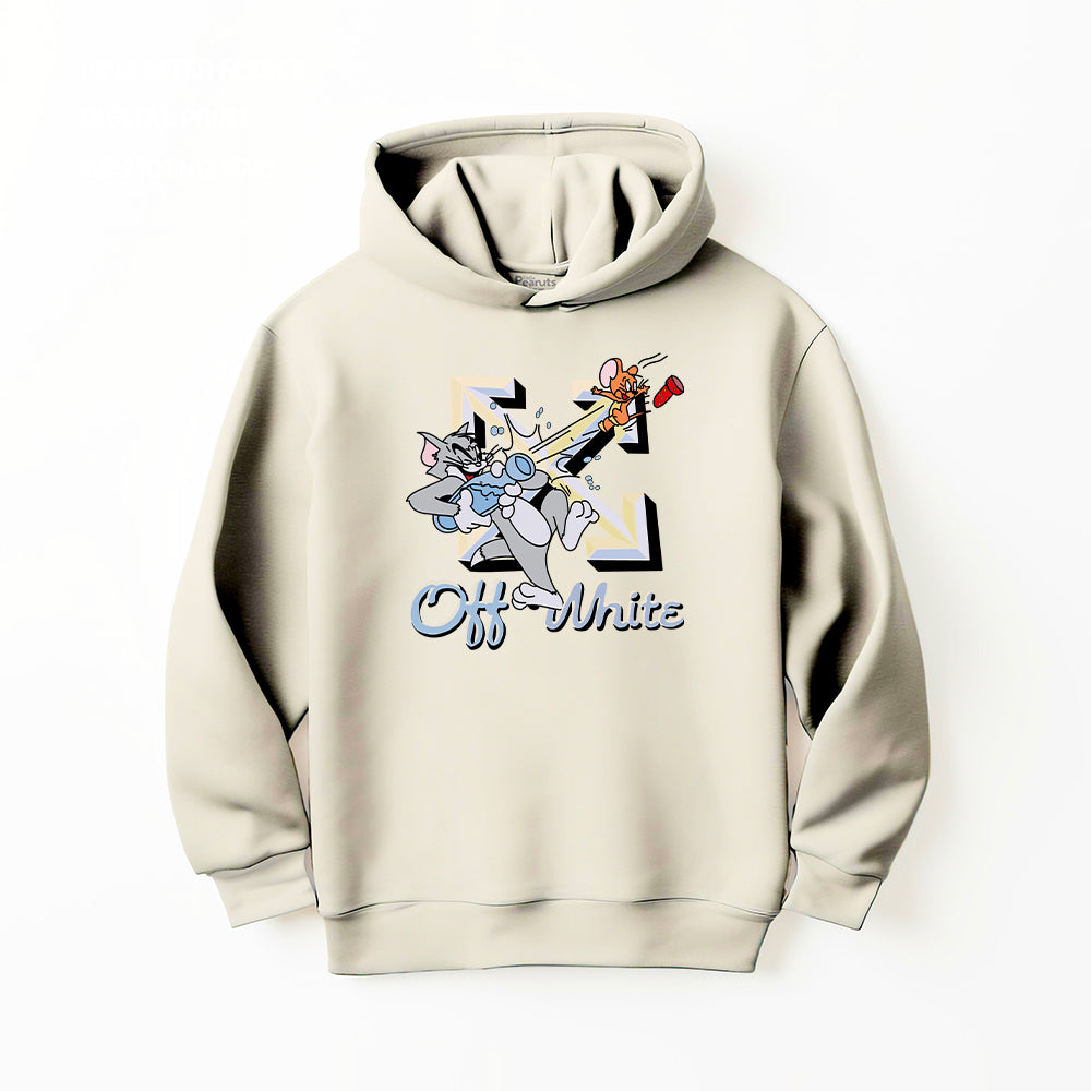 DTF TOM AND JERRY OFF WHITE HOODIE