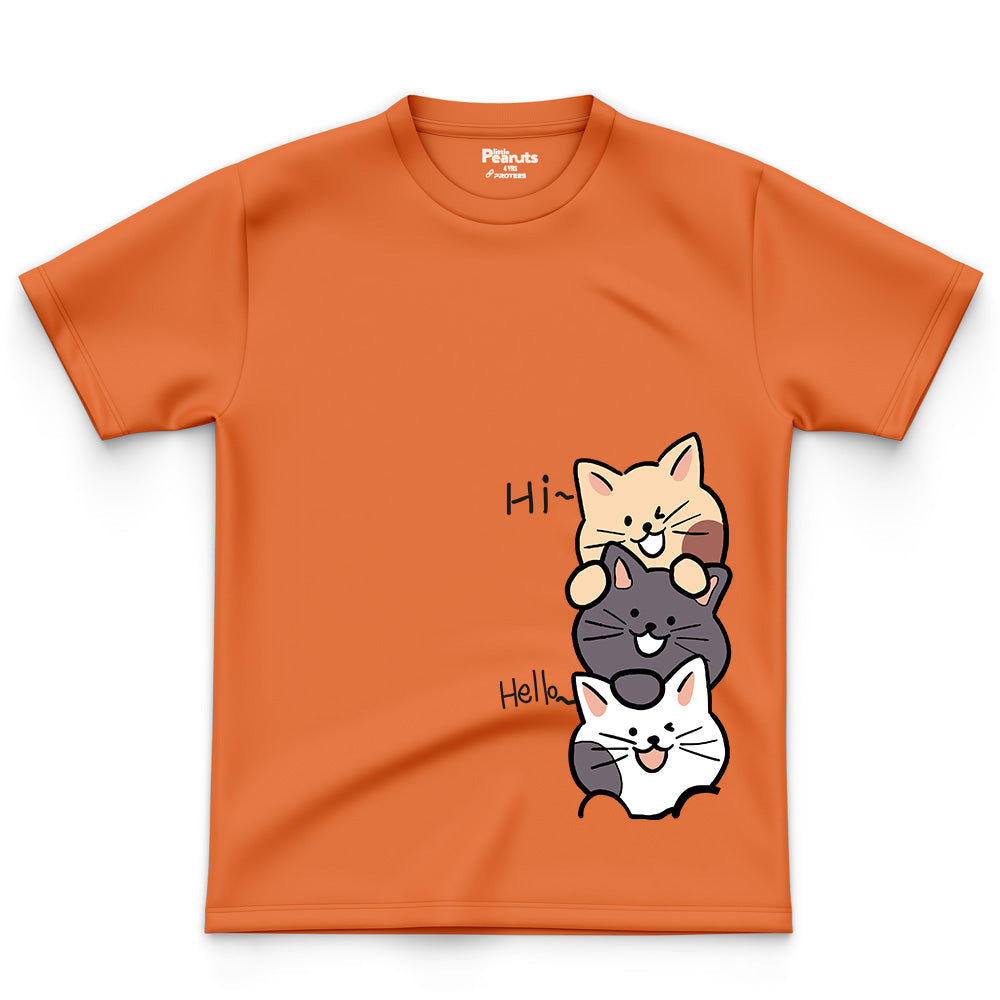 COTTON - HI CATS HELLO TEE