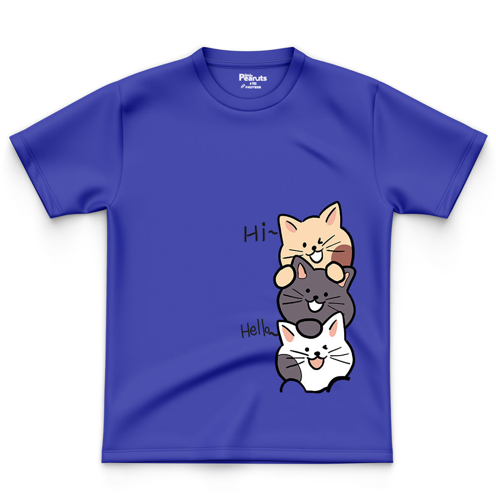 COTTON - HI CATS HELLO TEE