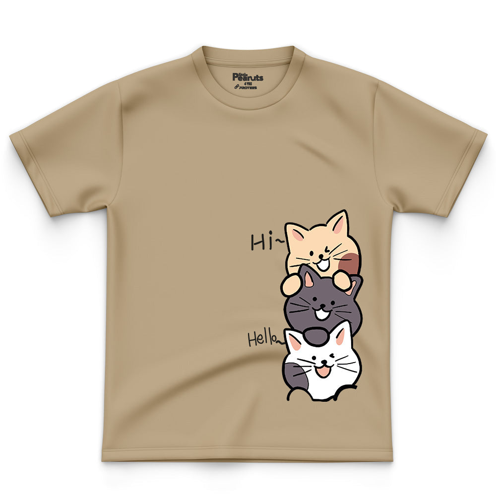 COTTON - HI CATS HELLO TEE