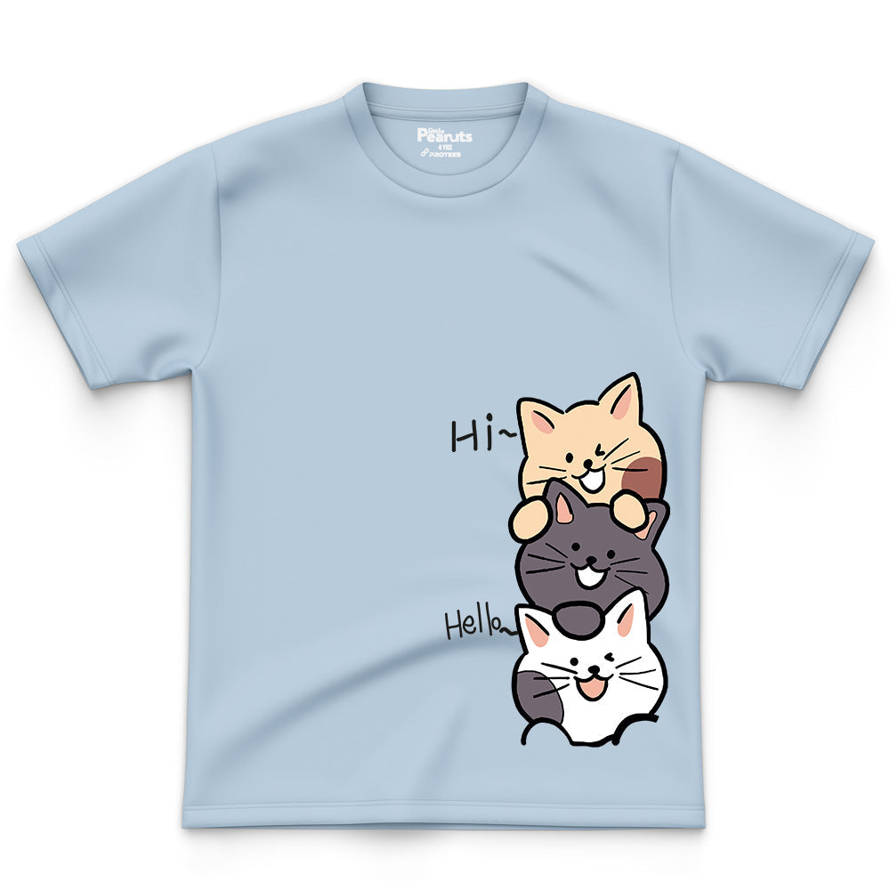 COTTON - HI CATS HELLO TEE