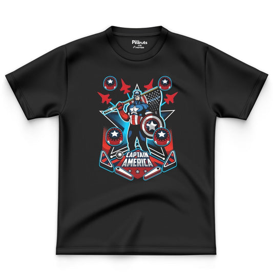 BLACK COTTON- FIRST AVENGER CAPTAIN AMERICA TEE