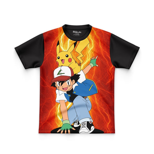 DIGITAL POLYESTER - ASH KETCHUM & PIKACHU TEE DG010121FP