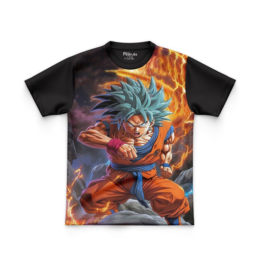 DIGITAL POLYESTER - GOKU STRONGEST FORM SUPER SAIYAN BLUE TEE DG010126FP