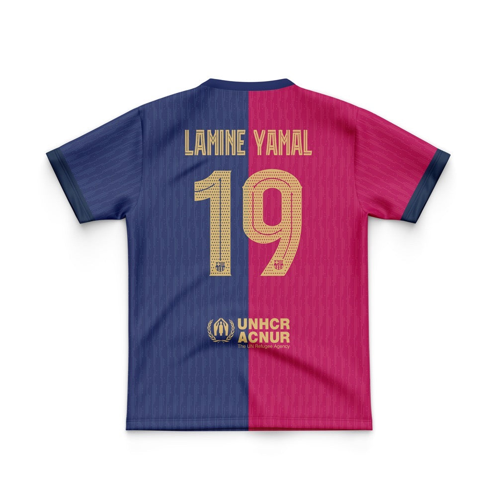 FOOTBALL POLYESTER - LAMINE YAMAL BARCELONA HOME JERSEY