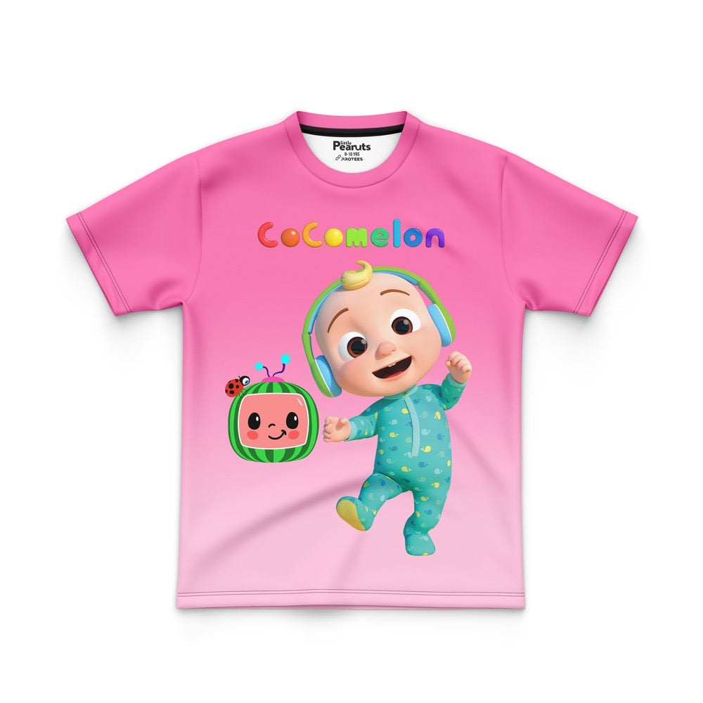 DIGITAL POLYESTER - PINK COCOMELON TEE DG01066FP