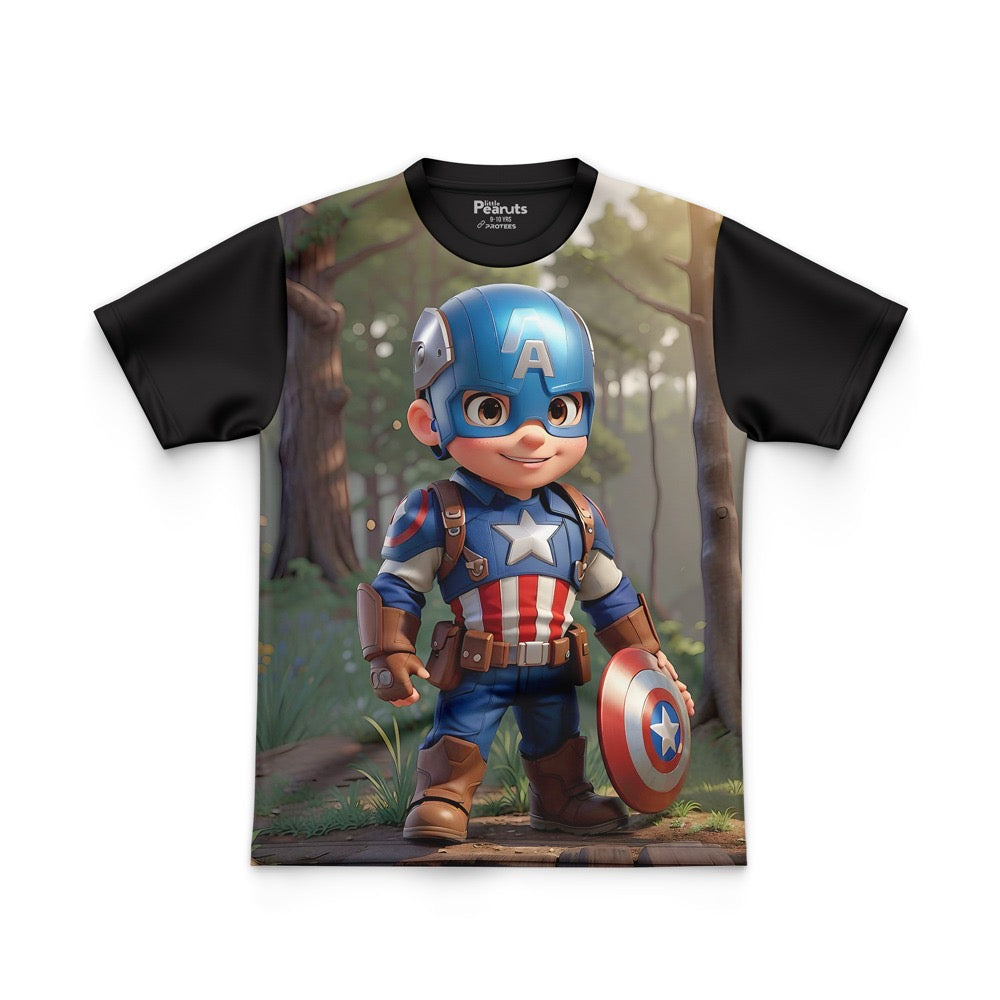 DIGITAL POLYESTER - BABY CAPTAIN AMERICA TEE DG010125FP