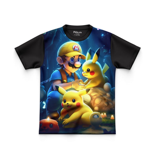 DIGITAL POLYESTER - MARIO WITH PIKACHU TEE DG010112FP