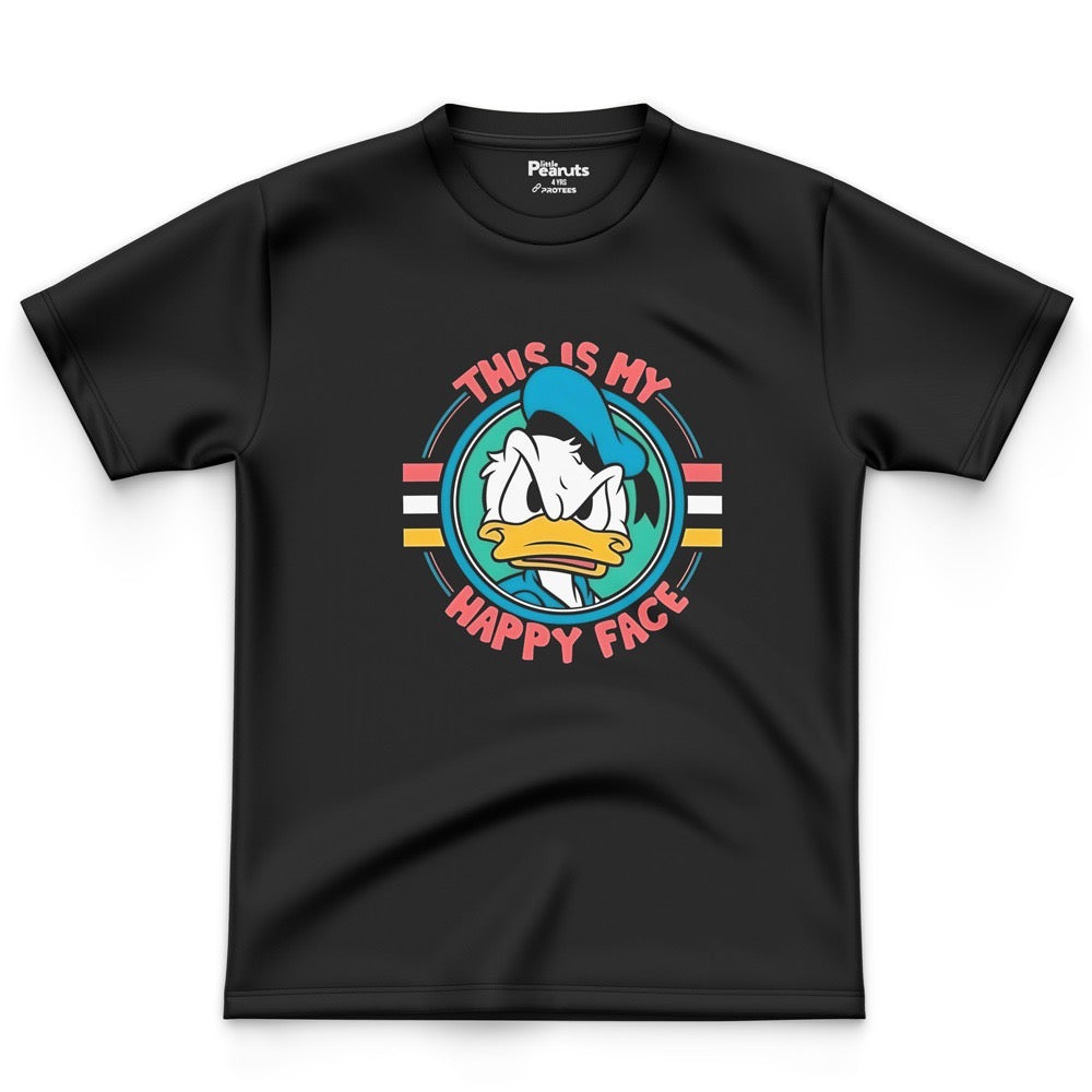 BLACK COTTON- HAPPY FACE TEE