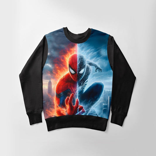 DIGITAL POLYESTER SWEATSHIRT - BLACK VS RED SPIDERMAN