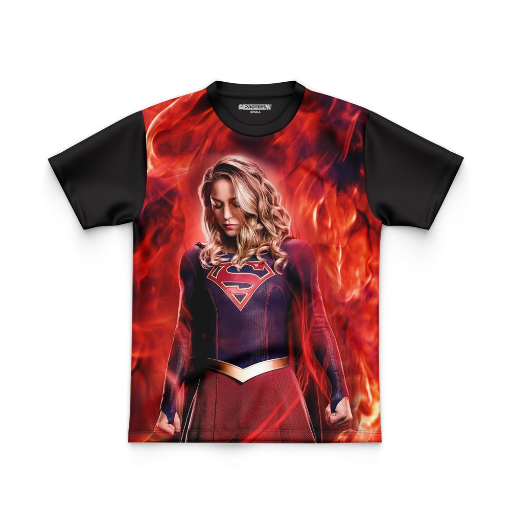 DIGITAL POLYESTER -SUPERGIRL FIRE TEE DG010158FP