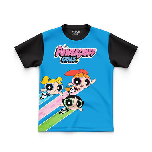 DIGITAL POLYESTER - SKY BLUE POWER PUFF GIRLS TEE DG010104FP