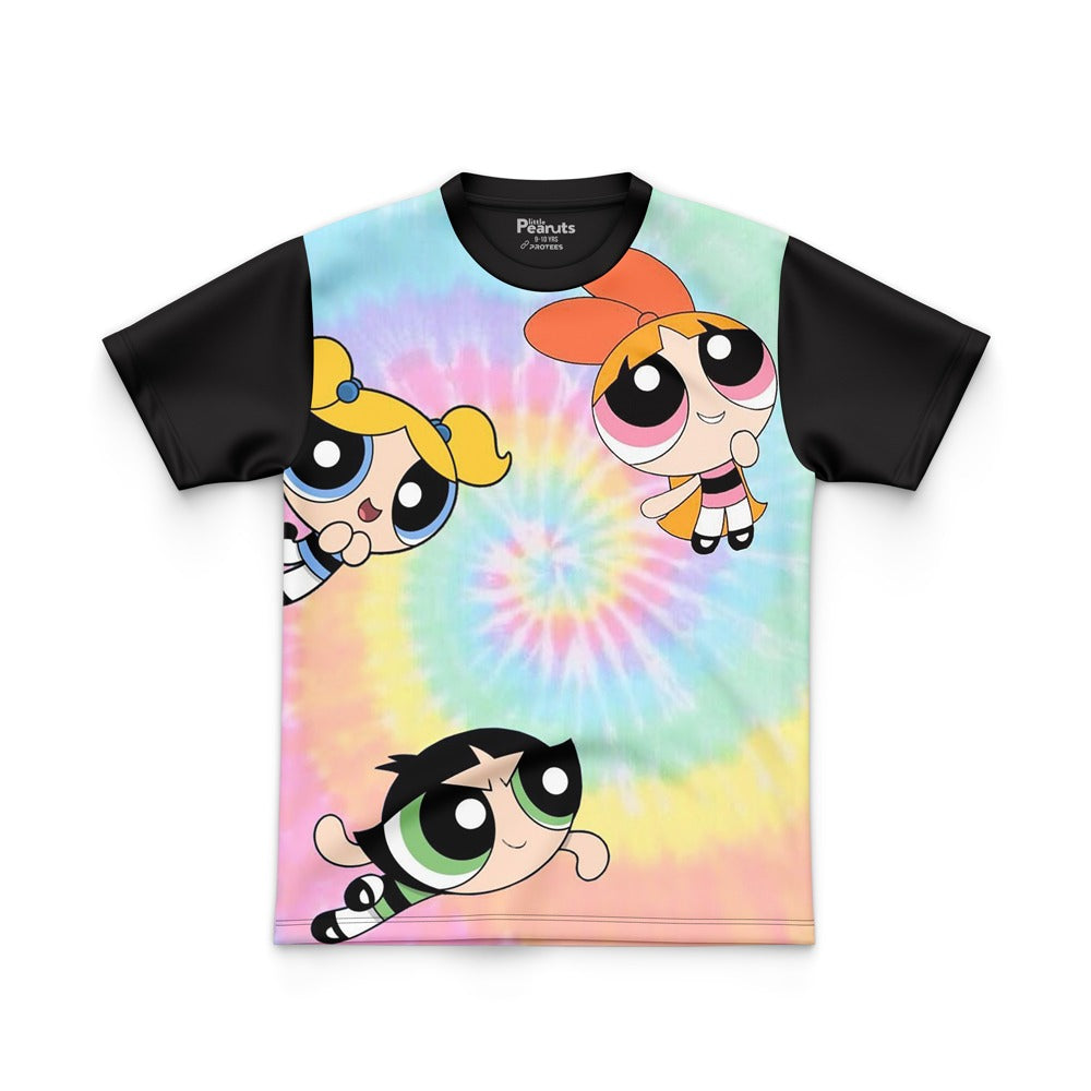 DIGITAL POLYESTER - RAINBOW POWER PUFF GIRLS TEE DG010107FP