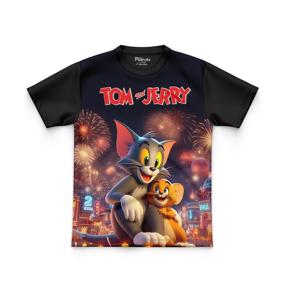 DIGITAL POLYESTER - TOM & JERRY FIRE CRACKER TEE DG010161FP